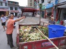 Transportation of wet waste after waste separation was implemented in Xiao Er Township in Gong County, Yibing, Sichuan Province.